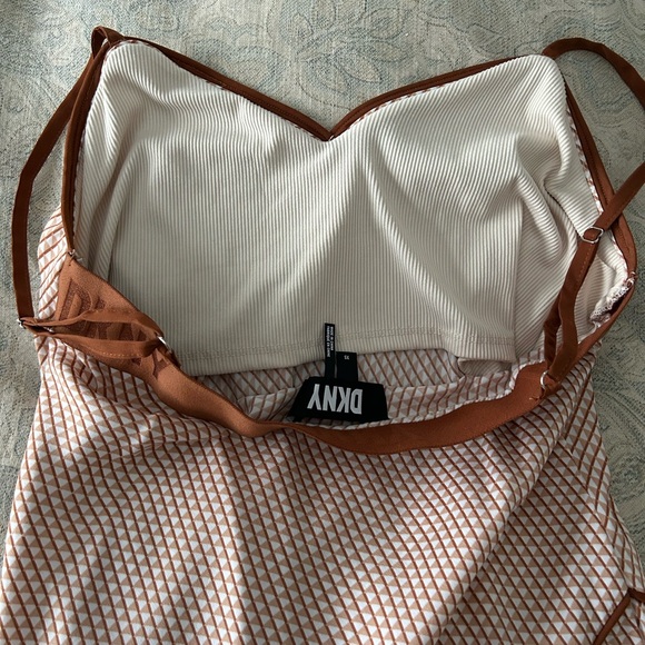 DKNY Tan and Brown Striped Maxi Dress - Picture 5 of 6